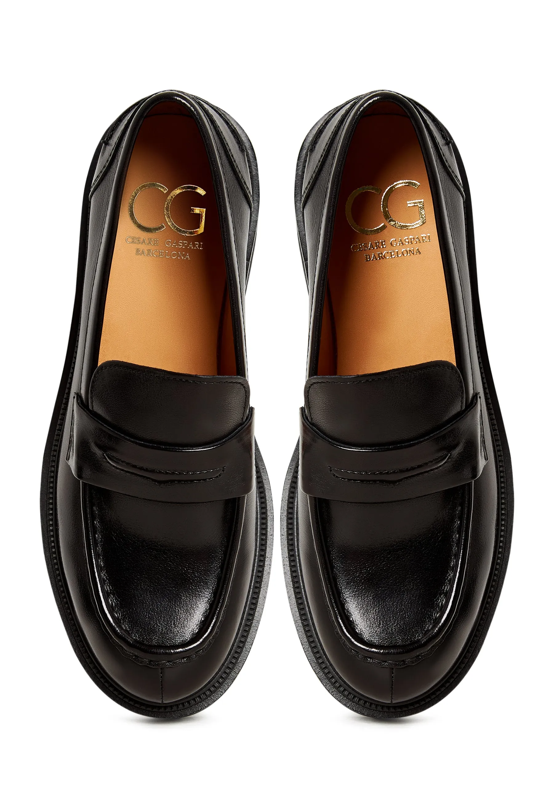 Leather Loafers Dennise - Black