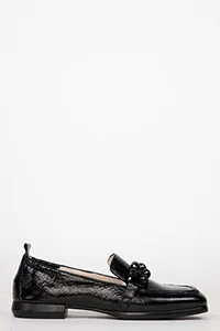 LENA Black Patent Loafers