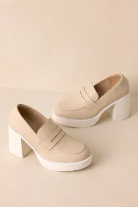 Like What I Like Beige Platform Loafer