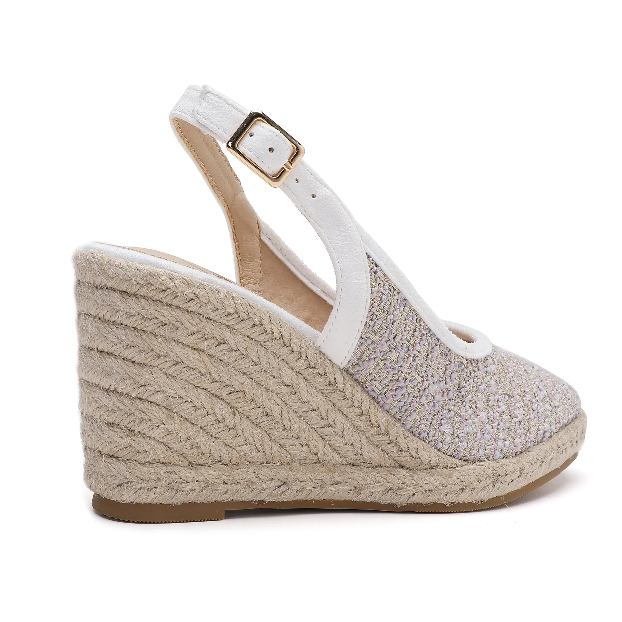 Marilyn White Purple Espadrilles