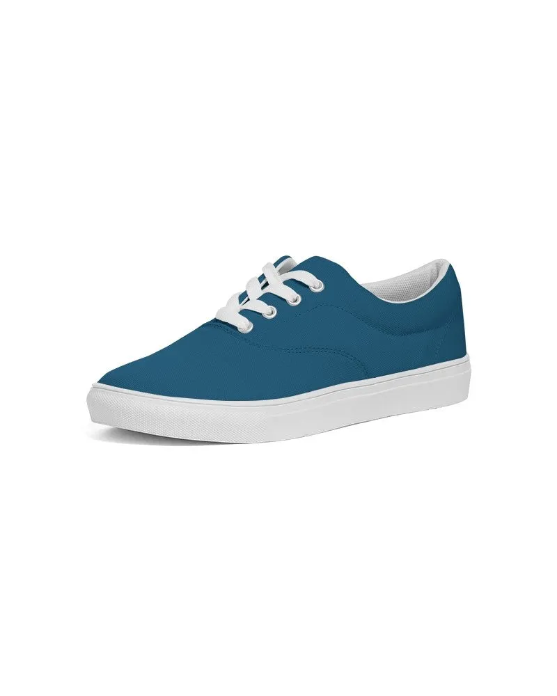 Medium Dark Blue Cyan Men's Canvas Sneakers | Men's | Medium Dark Pure Blue Cyan | C100M25Y0K60