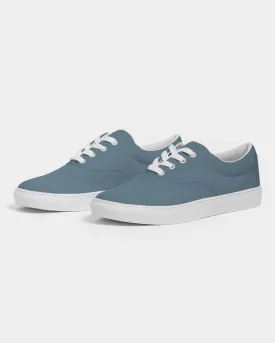 Medium Dark Cyan Men's Canvas Sneakers | Men's | Medium Dark Pale Pastel Cyan | C30M0Y0K60