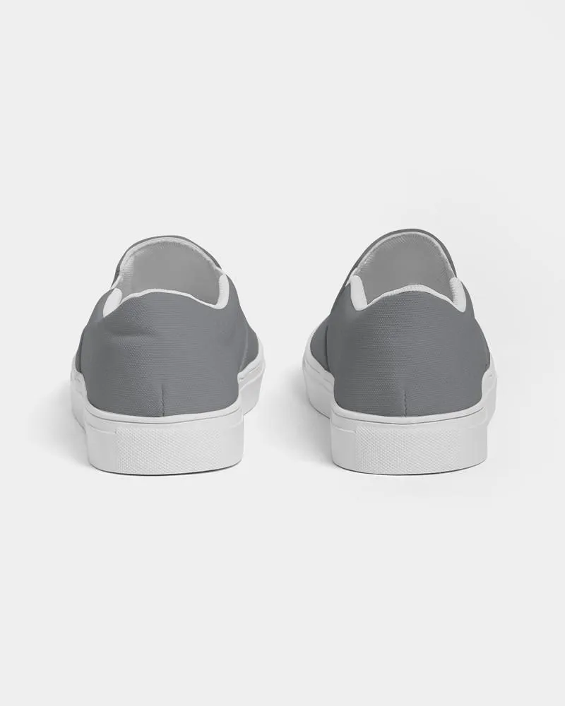 Medium Dark Gray Slip-On Canvas Sneakers | Men's | Medium Dark Pale Gray | C0M0Y0K60