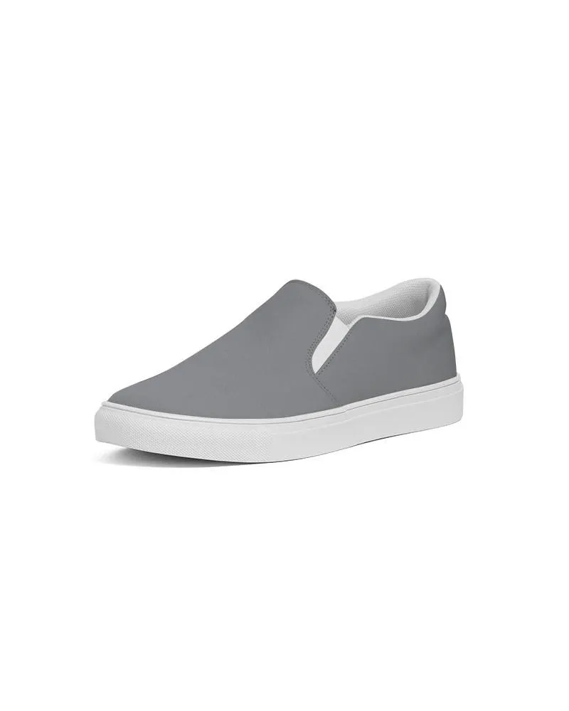 Medium Dark Gray Slip-On Canvas Sneakers | Men's | Medium Dark Pale Gray | C0M0Y0K60