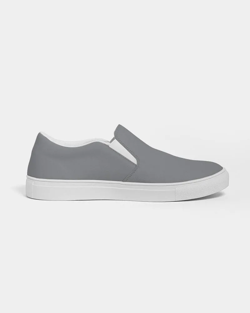 Medium Dark Gray Slip-On Canvas Sneakers | Men's | Medium Dark Pale Gray | C0M0Y0K60