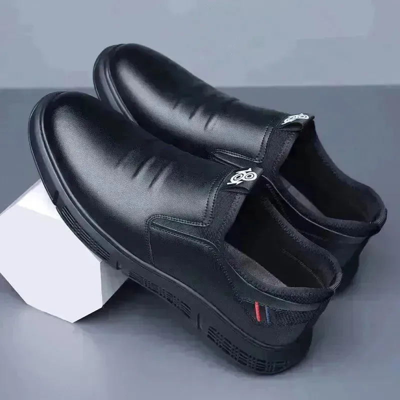 Men Shoes Black White Flats Walking Shoes Sneakers for Men