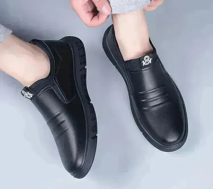 Men Shoes Black White Flats Walking Shoes Sneakers for Men