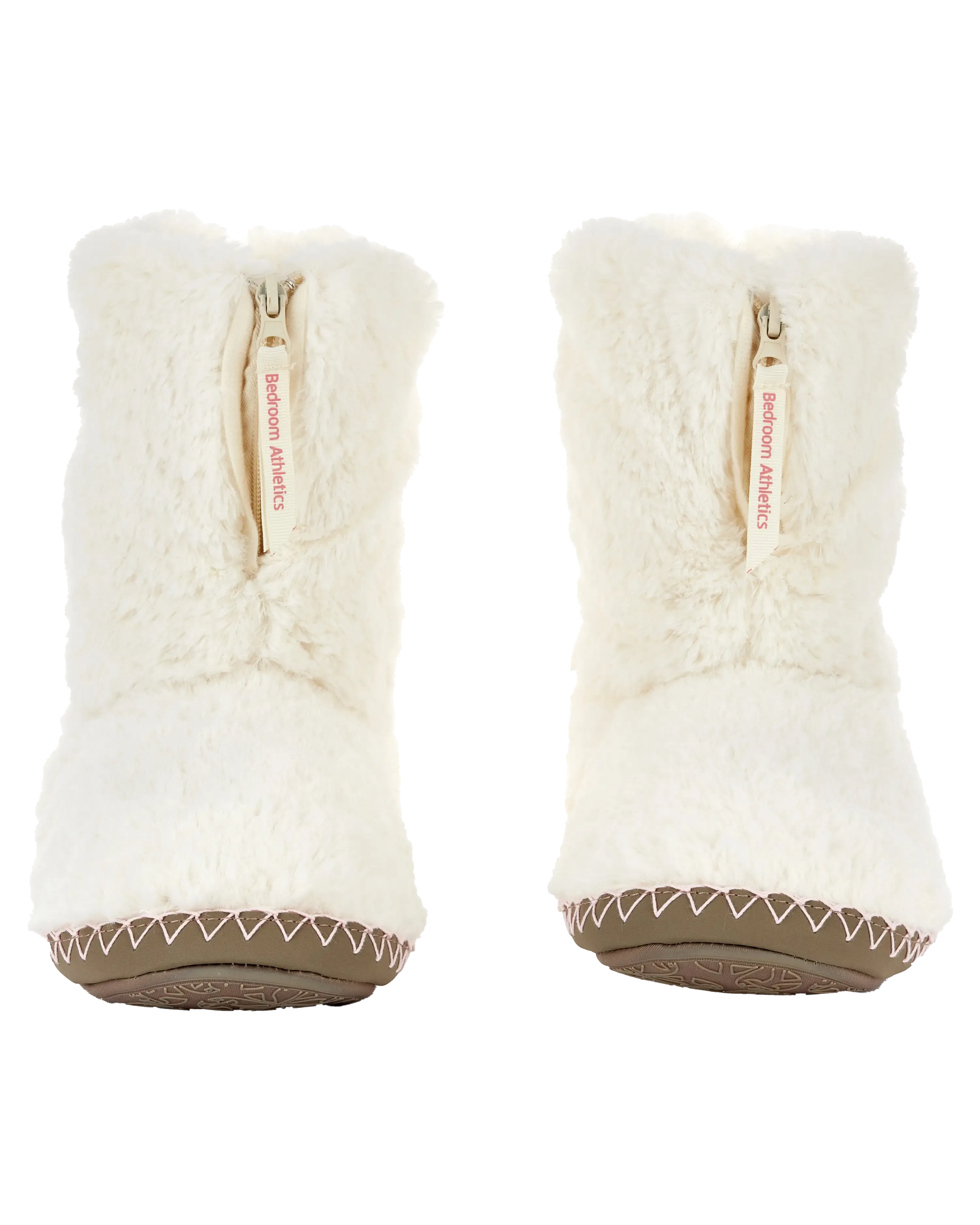 Monroe Faux Fur Slipper Boots in Cream & Moonrock