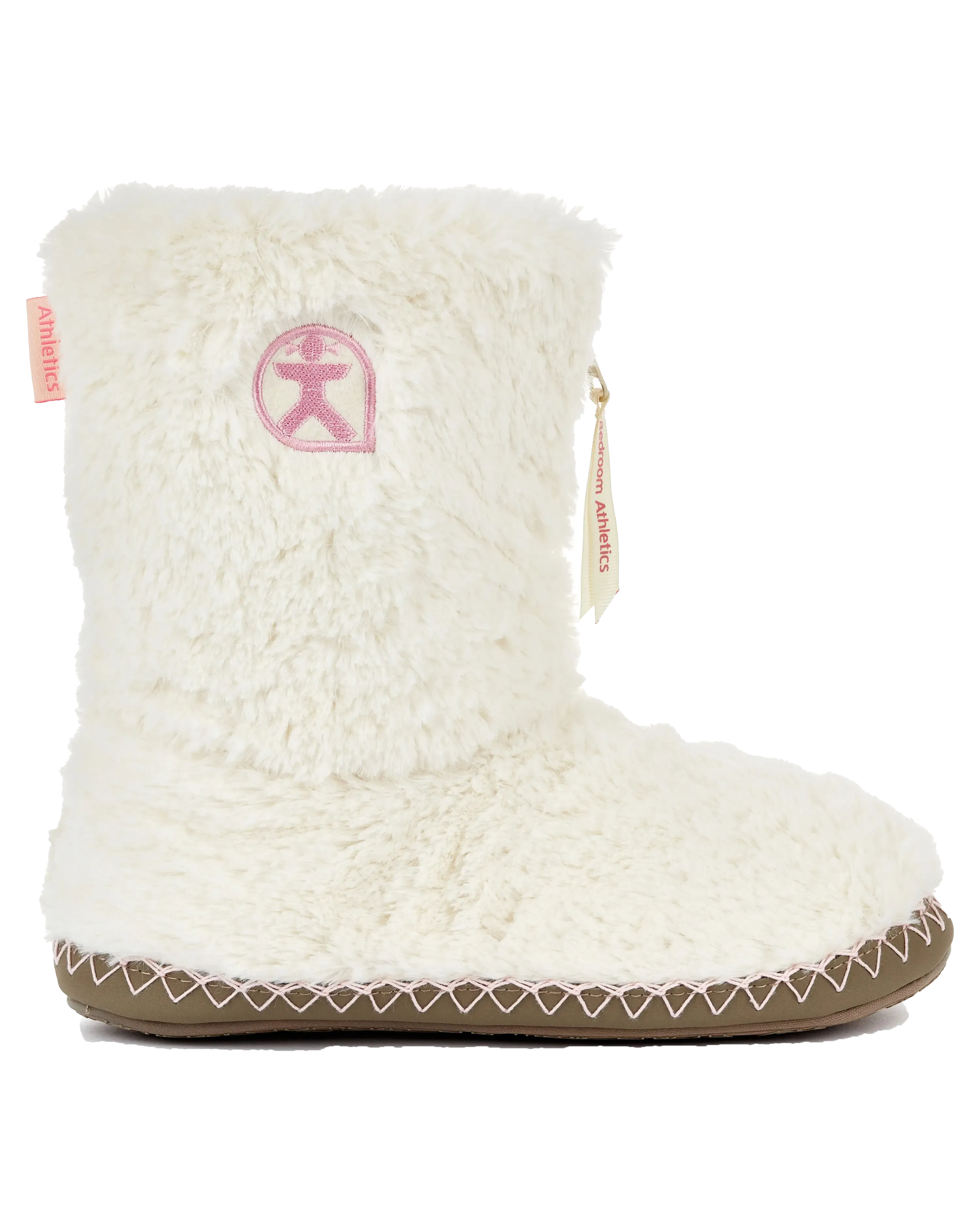 Monroe Faux Fur Slipper Boots in Cream & Moonrock