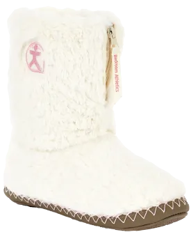 Monroe Faux Fur Slipper Boots in Cream & Moonrock