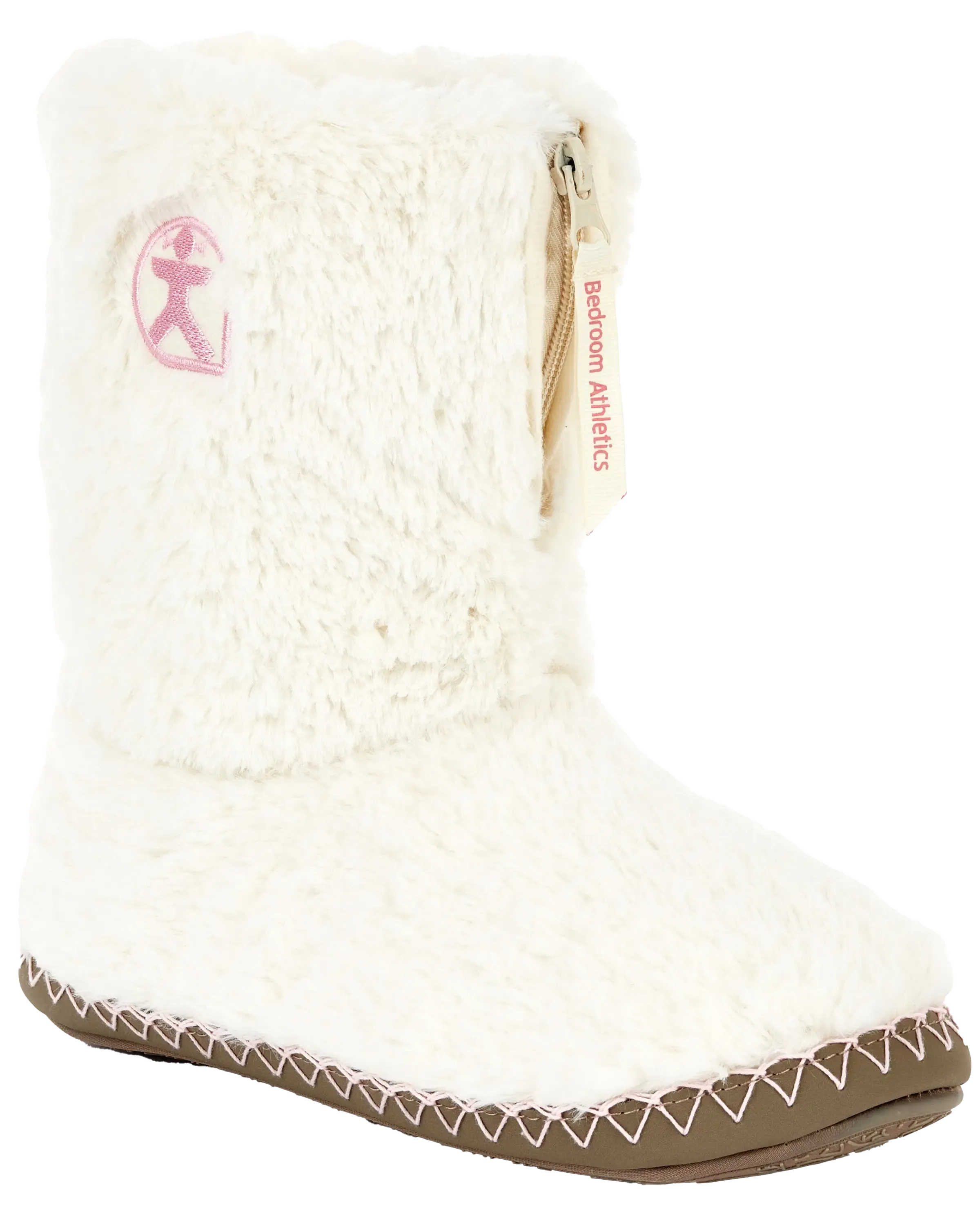 Monroe Faux Fur Slipper Boots in Cream & Moonrock