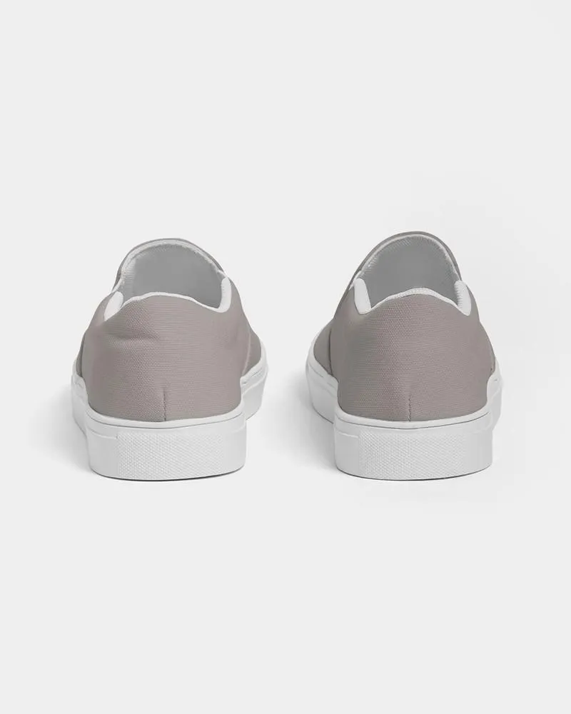 Muted Brown Slip-On Canvas Sneakers | Women's | Muted Pale Brown | C30M30Y30K0