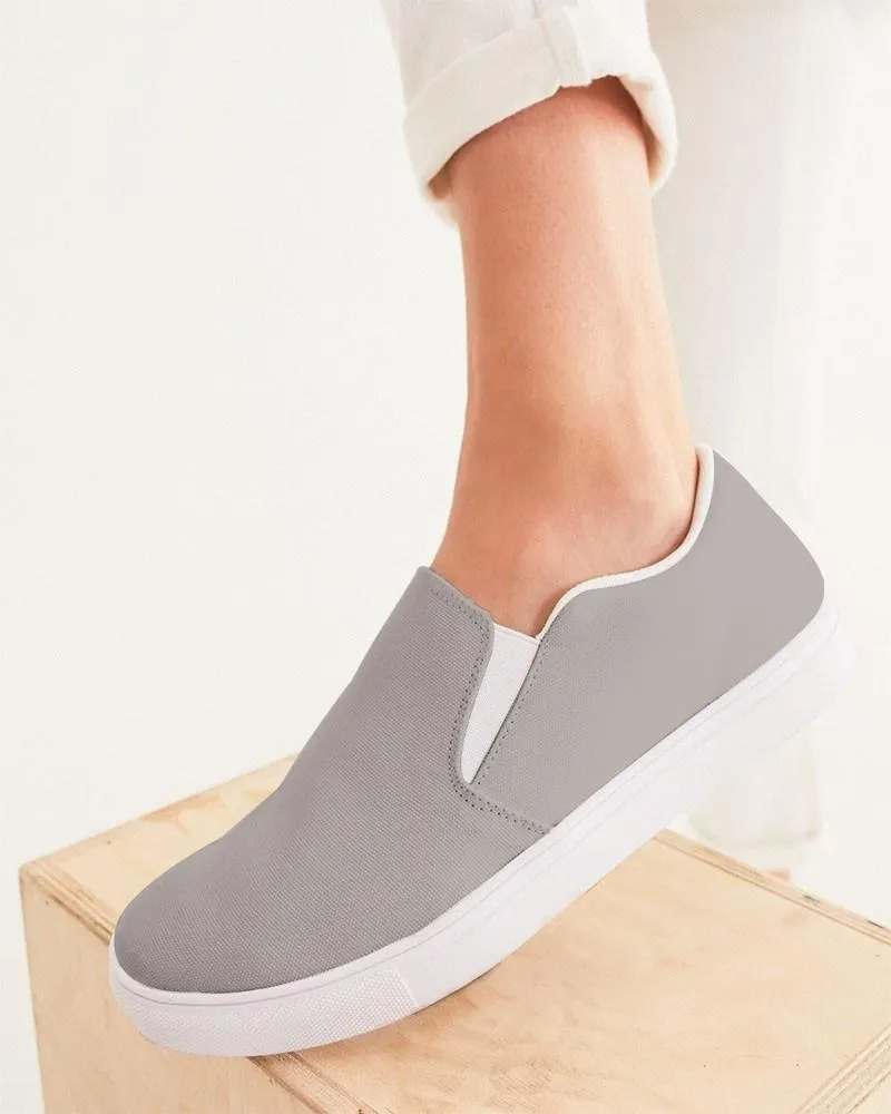 Muted Brown Slip-On Canvas Sneakers | Women's | Muted Pale Brown | C30M30Y30K0