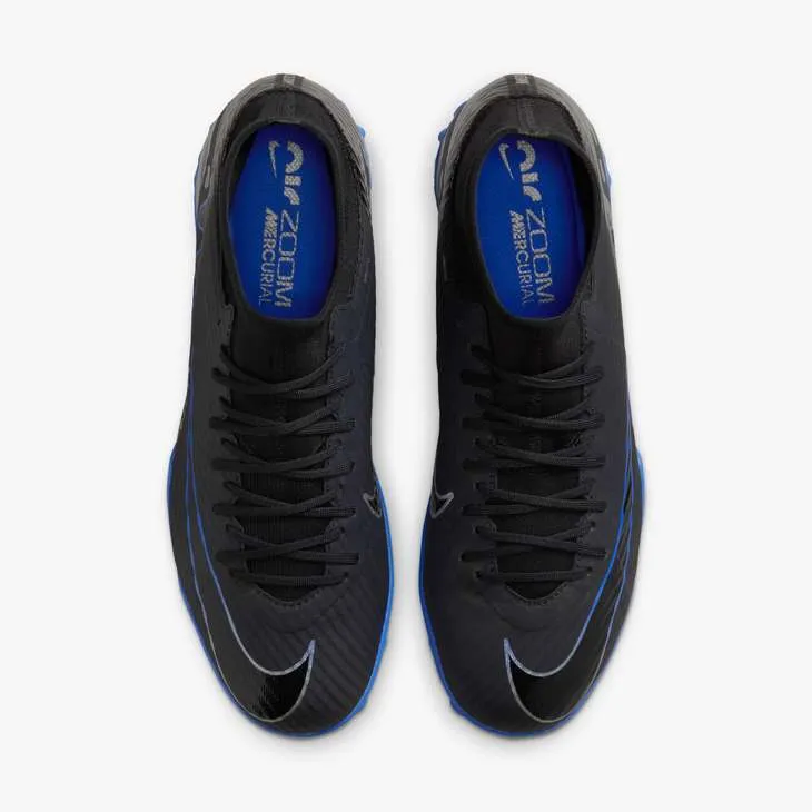 Nike Mercurial Superfly 9 Academy TF Turf Soccer Shoes - Black/Royal