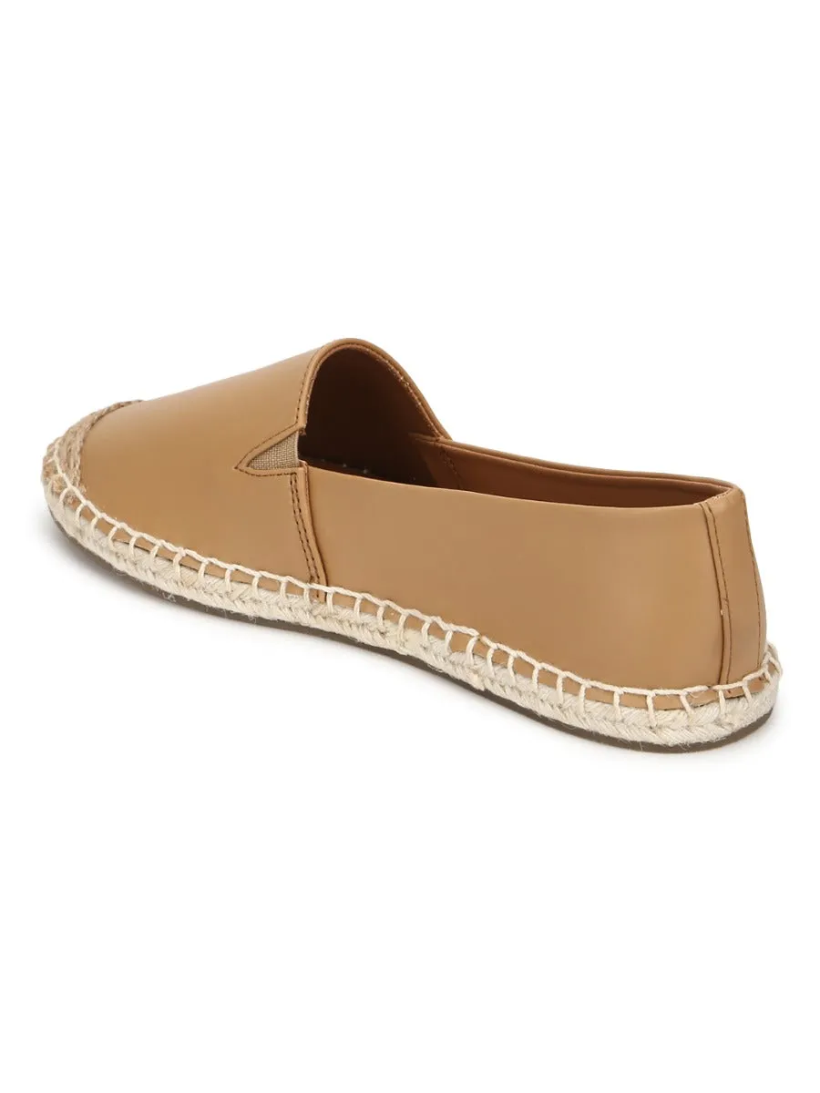 Nude PU Slip On Espadrilles