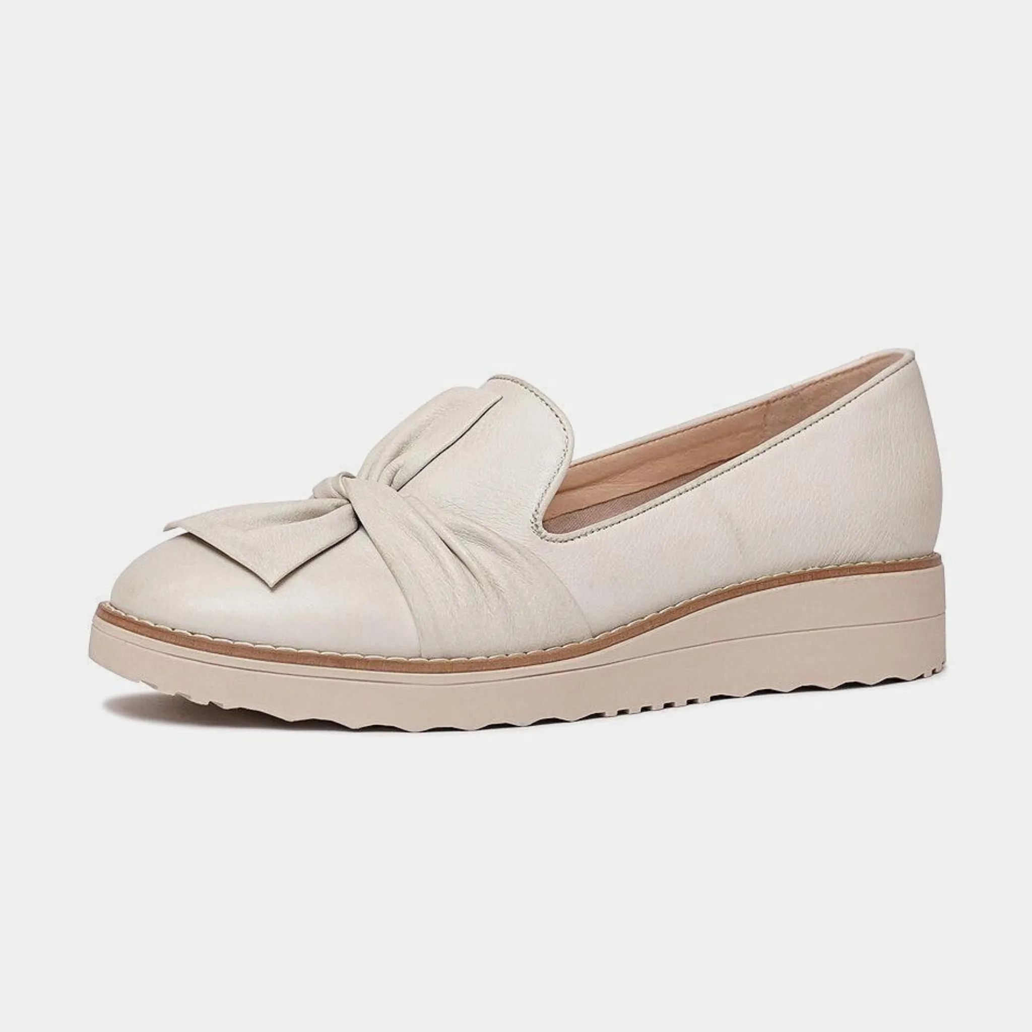 Oclem Almond Leather Loafers