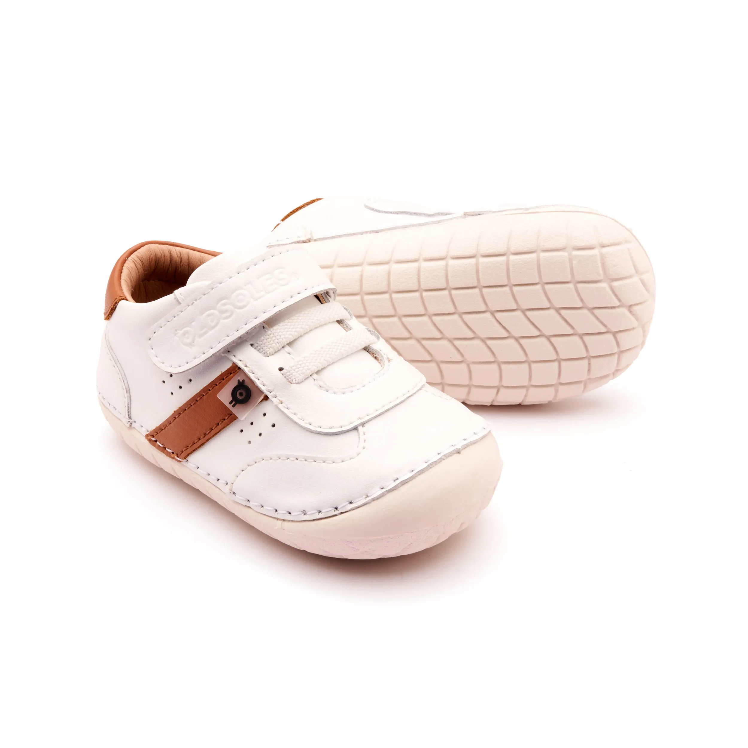 Old Soles Boy's and Girl's 4100 Roady Pave Casual Shoes - Snow / Tan / White Sole