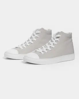 Pale Brown Men's High-top Canvas Sneakers | Men's | Light Muted Pale Brown | C10M10Y10K0