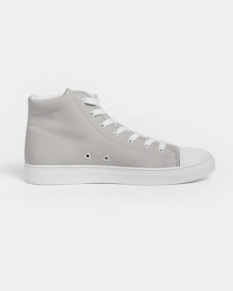 Pale Brown Men's High-top Canvas Sneakers | Men's | Light Muted Pale Brown | C10M10Y10K0