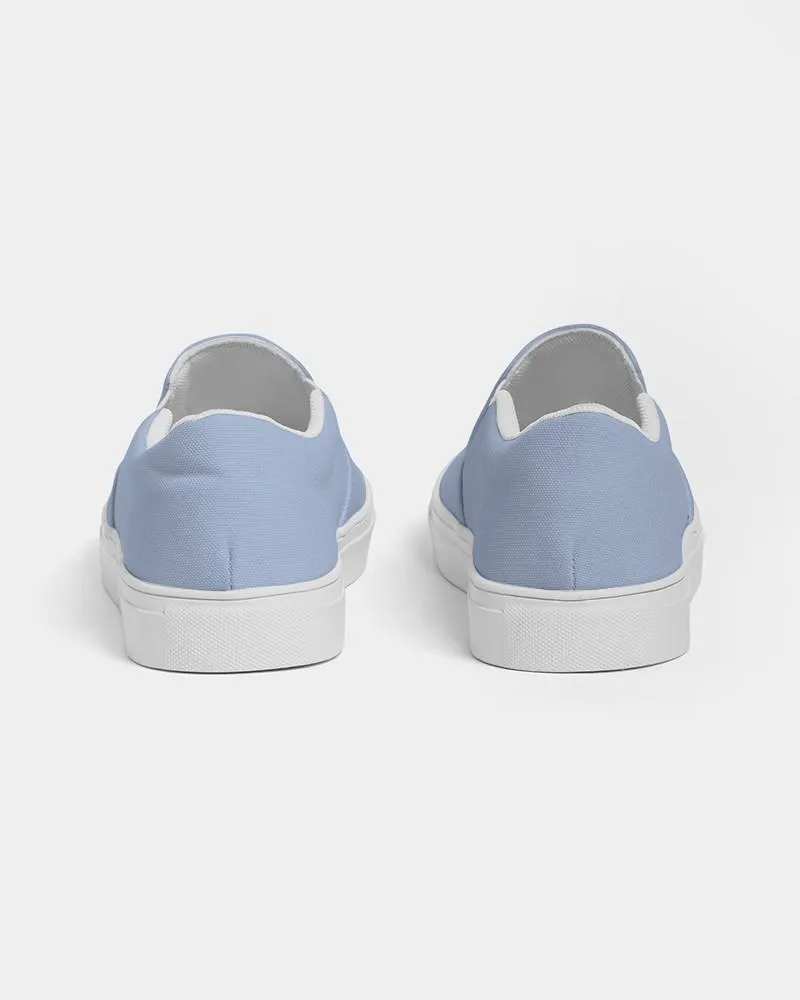 Pale Pastel Blue Slip-On Canvas Sneakers | Men's | Bright Pale Pastel Blue | C30M15Y0K0