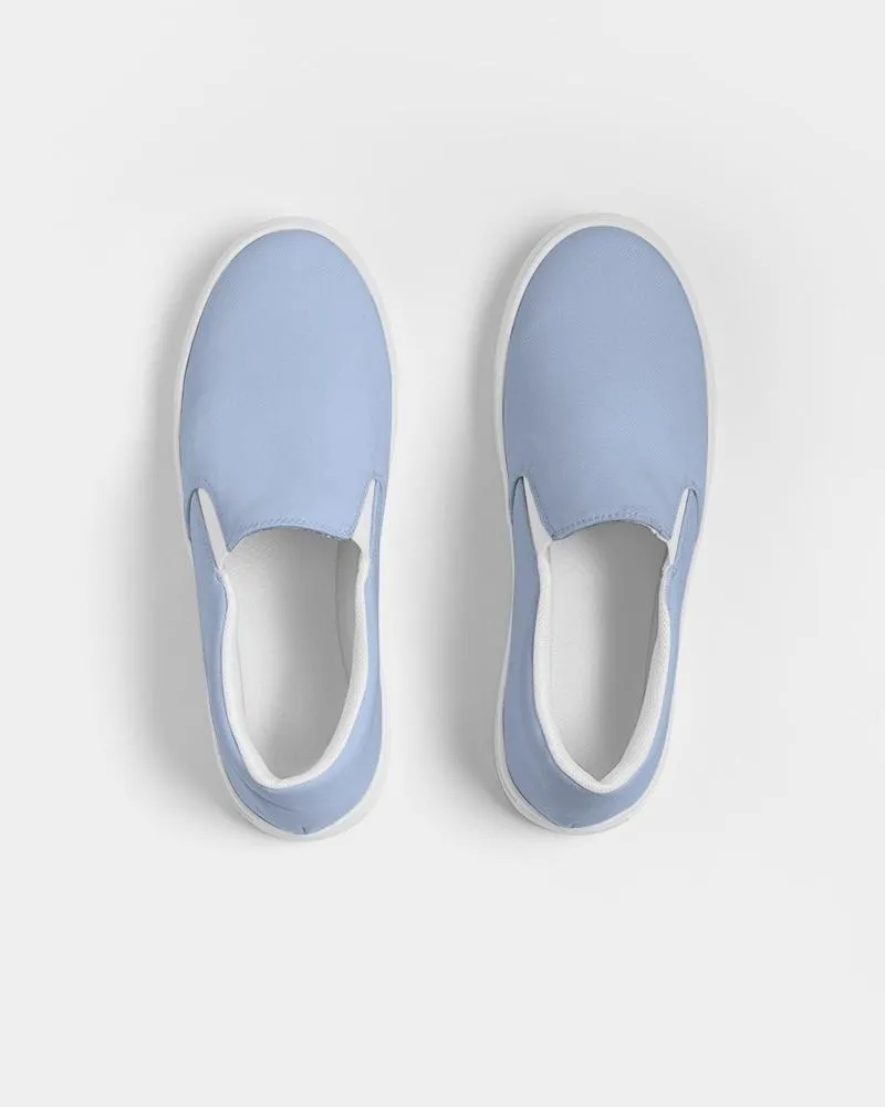 Pale Pastel Blue Slip-On Canvas Sneakers | Men's | Bright Pale Pastel Blue | C30M15Y0K0