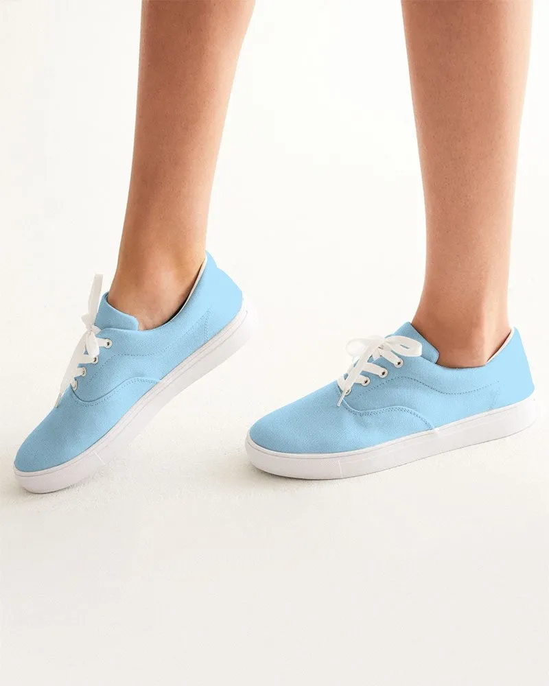 Pale Pastel Cyan Women's Canvas Sneakers | Women's | Bright Pale Pastel Cyan | C30M0Y0K0