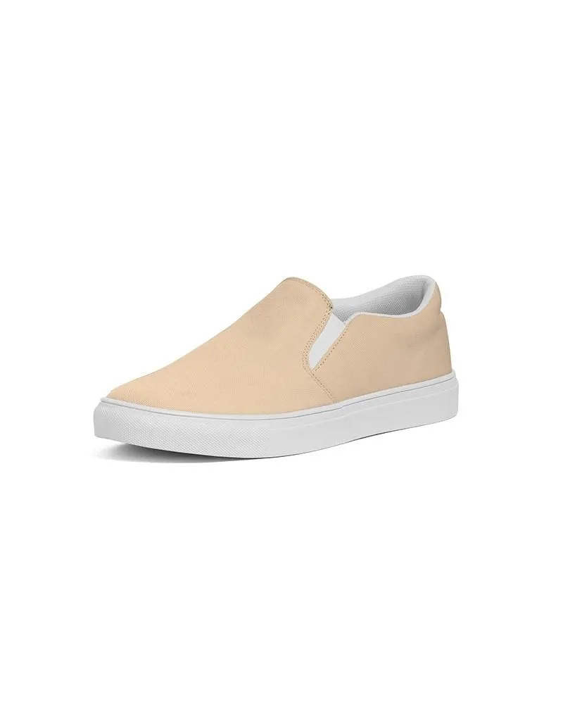 Pale Pastel Orange Slip-On Canvas Sneakers | Men's | Bright Pale Pastel Orange | C0M15Y30K0