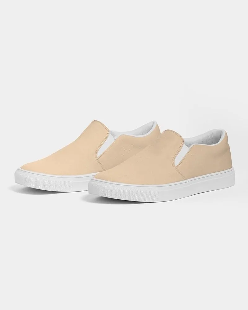 Pale Pastel Orange Slip-On Canvas Sneakers | Men's | Bright Pale Pastel Orange | C0M15Y30K0