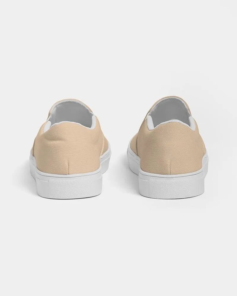 Pale Pastel Orange Slip-On Canvas Sneakers | Men's | Bright Pale Pastel Orange | C0M15Y30K0