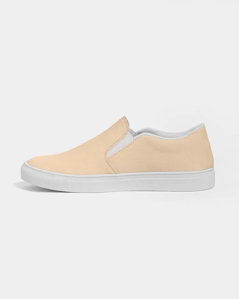 Pale Pastel Orange Slip-On Canvas Sneakers | Men's | Bright Pale Pastel Orange | C0M15Y30K0