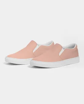 Pale Pastel Red Slip-On Canvas Sneakers | Men's | Bright Pale Pastel Red | C0M30Y30K0