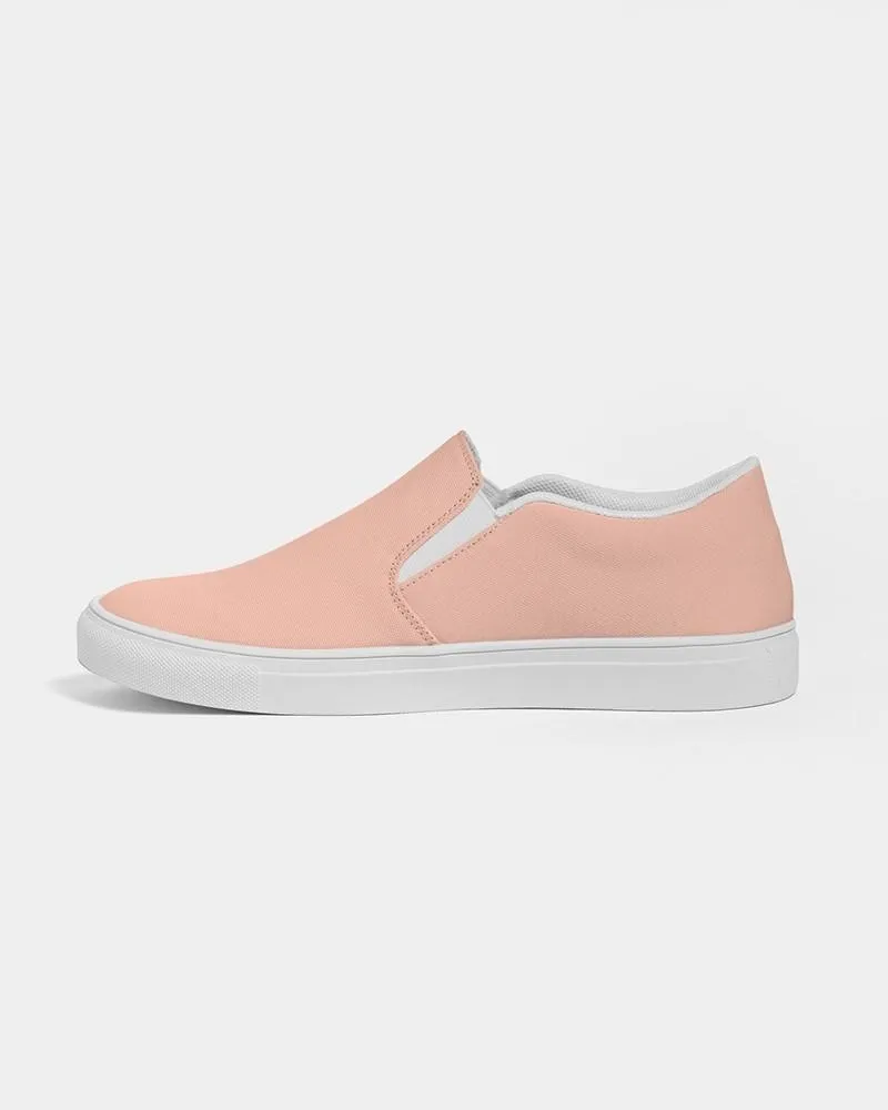 Pale Pastel Red Slip-On Canvas Sneakers | Men's | Bright Pale Pastel Red | C0M30Y30K0