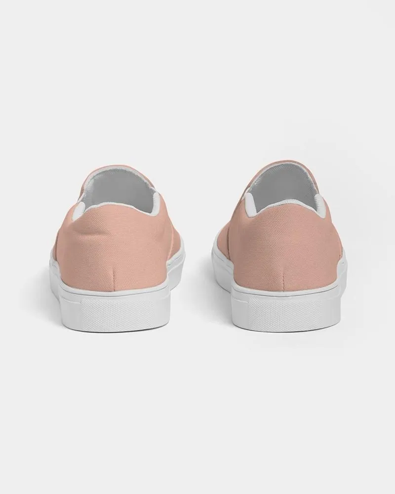 Pale Pastel Red Slip-On Canvas Sneakers | Men's | Bright Pale Pastel Red | C0M30Y30K0