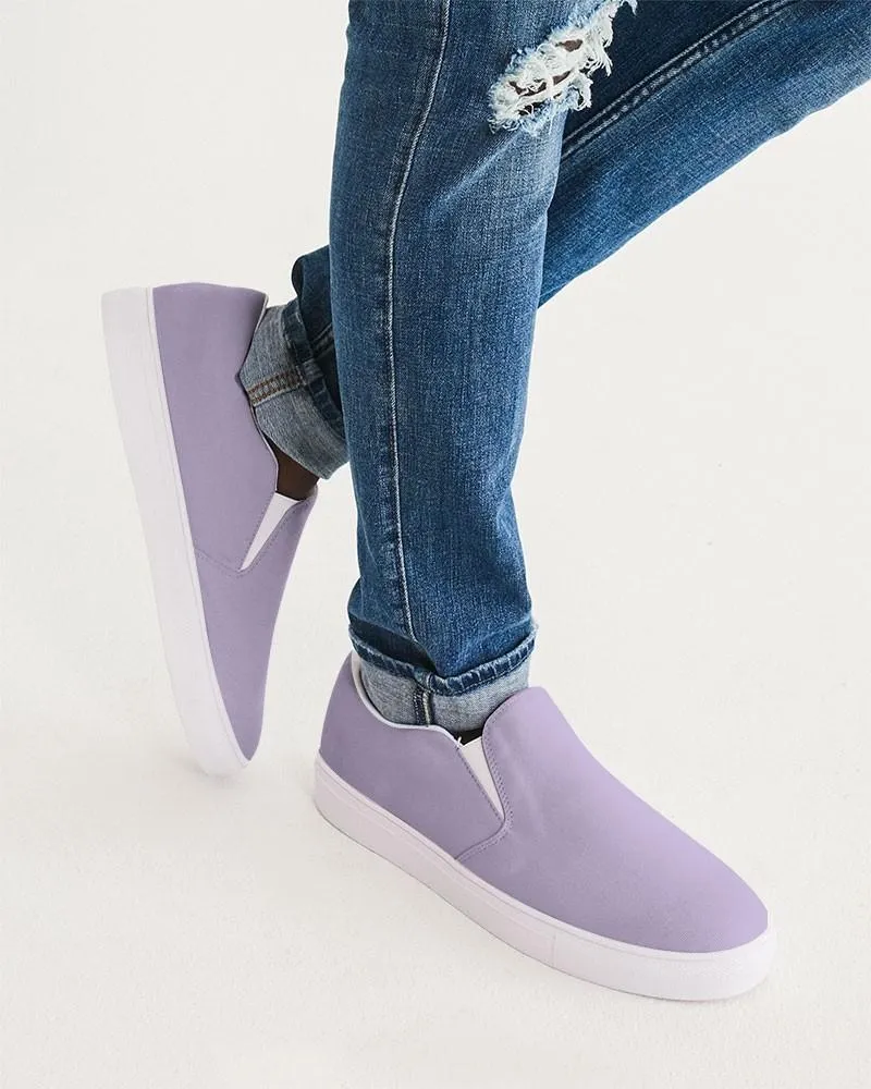 Pale Pastel Violet Slip-On Canvas Sneakers | Men's | Bright Pale Pastel Violet | C22M30Y0K0