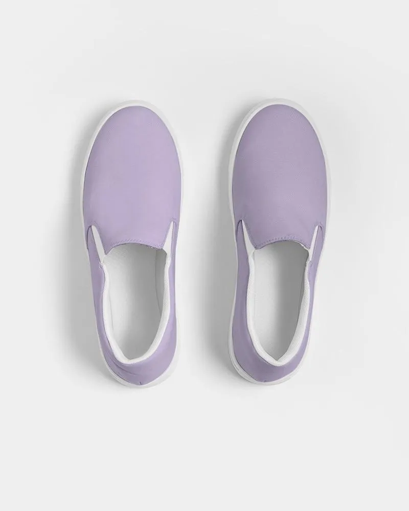 Pale Pastel Violet Slip-On Canvas Sneakers | Men's | Bright Pale Pastel Violet | C22M30Y0K0