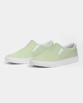 Pale Pastel Warm Green Slip-On Canvas Sneakers | Women's | Bright Pale Pastel Warm Green | C15M0Y30K0