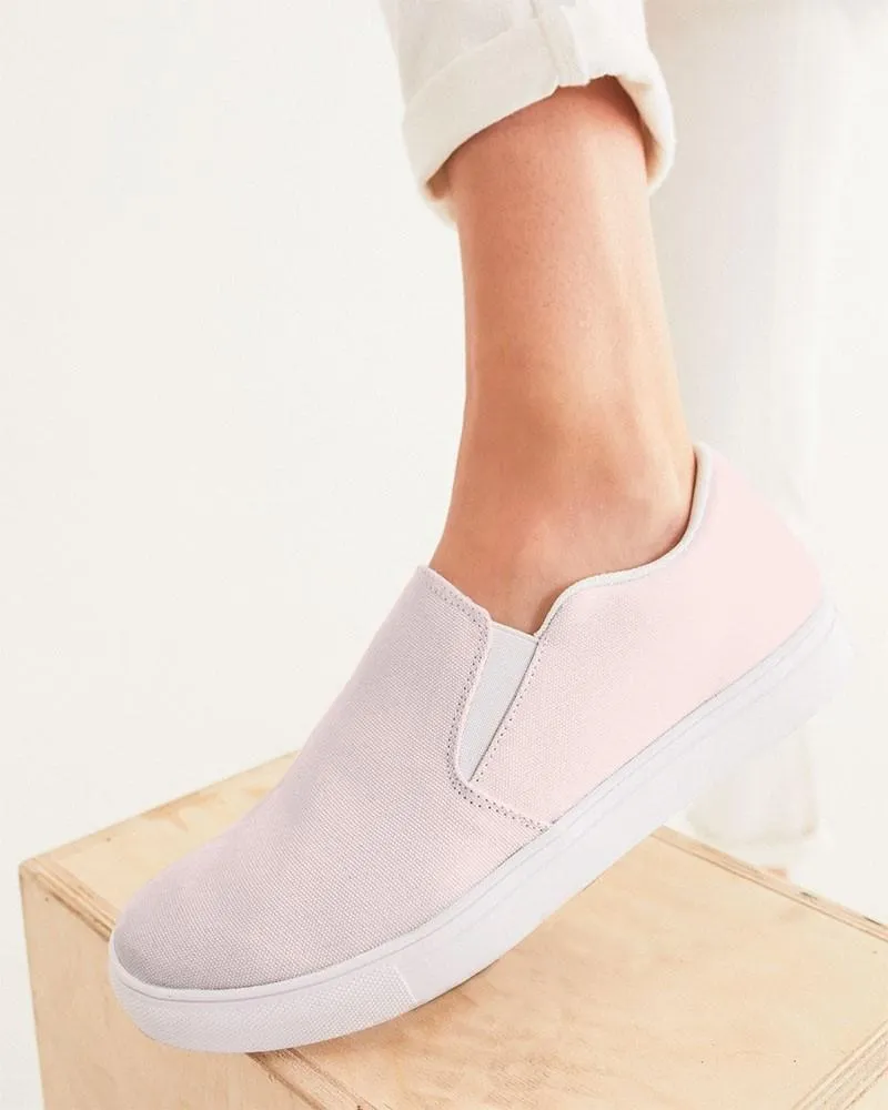 Pale Pink Slip-On Canvas Sneakers | Women's | Bright Pale Pink | C0M10Y5K0