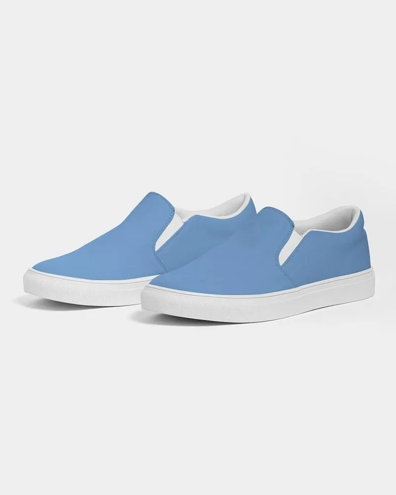 Pastel Blue Slip-On Canvas Sneakers | Women's | Bright Pastel Blue | C60M30Y0K0