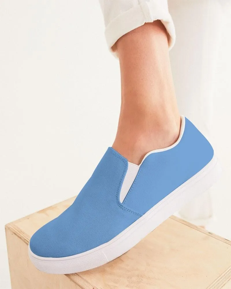 Pastel Blue Slip-On Canvas Sneakers | Women's | Bright Pastel Blue | C60M30Y0K0