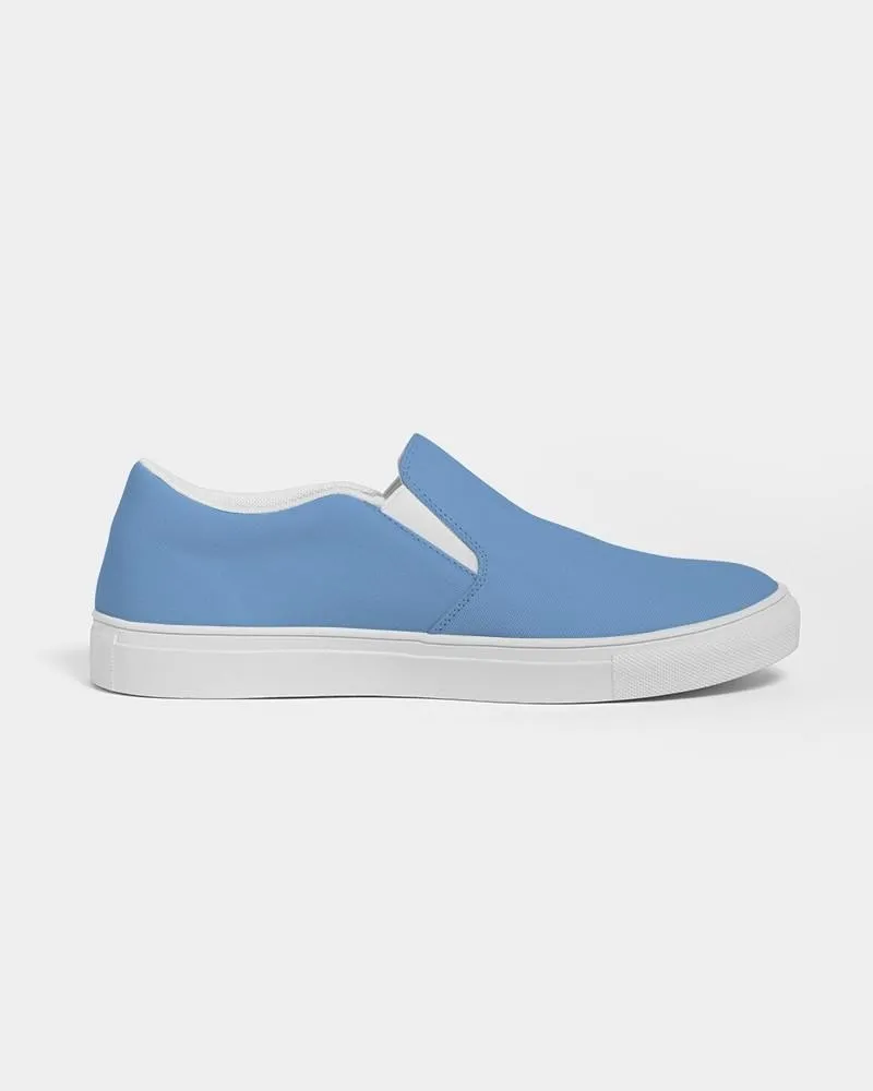 Pastel Blue Slip-On Canvas Sneakers | Women's | Bright Pastel Blue | C60M30Y0K0