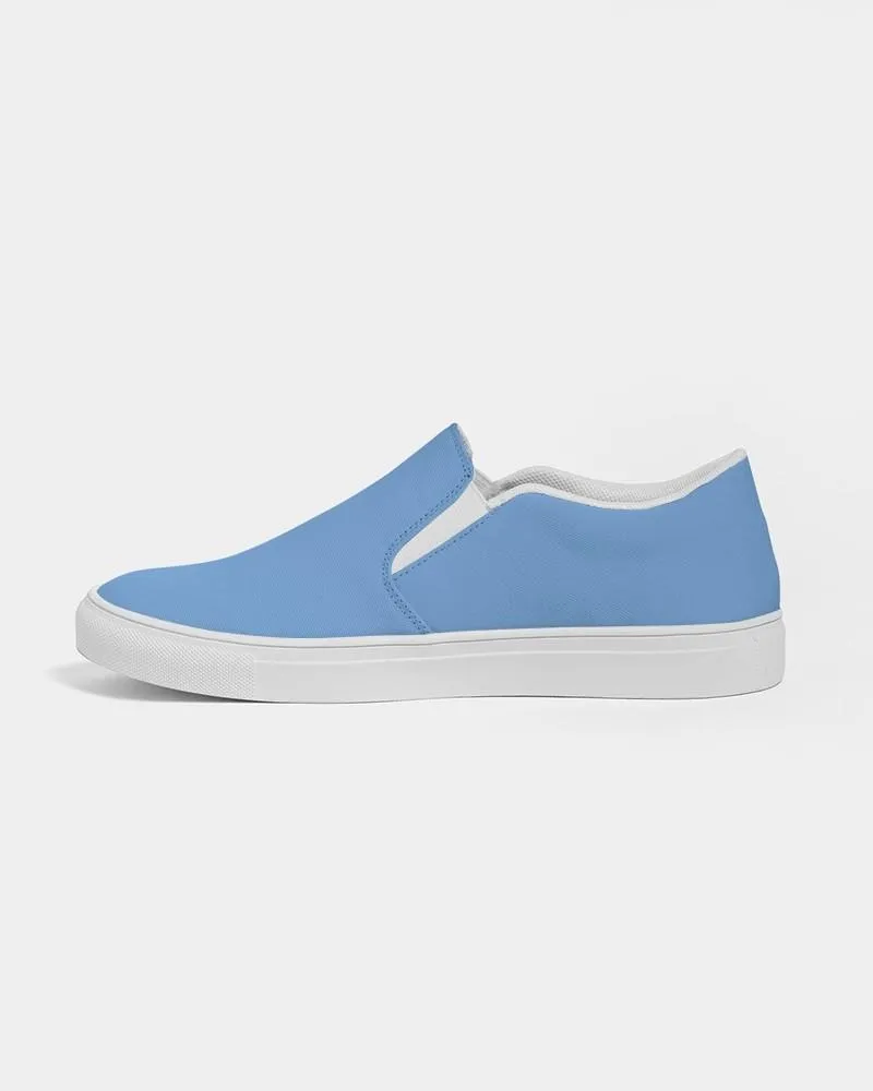 Pastel Blue Slip-On Canvas Sneakers | Women's | Bright Pastel Blue | C60M30Y0K0