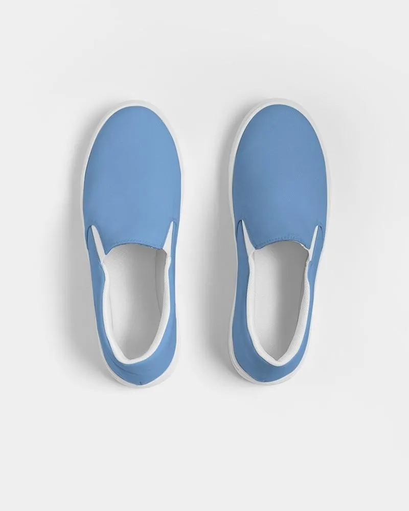 Pastel Blue Slip-On Canvas Sneakers | Women's | Bright Pastel Blue | C60M30Y0K0