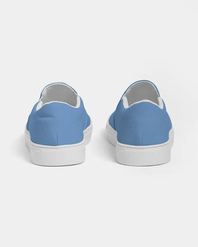 Pastel Blue Slip-On Canvas Sneakers | Women's | Bright Pastel Blue | C60M30Y0K0