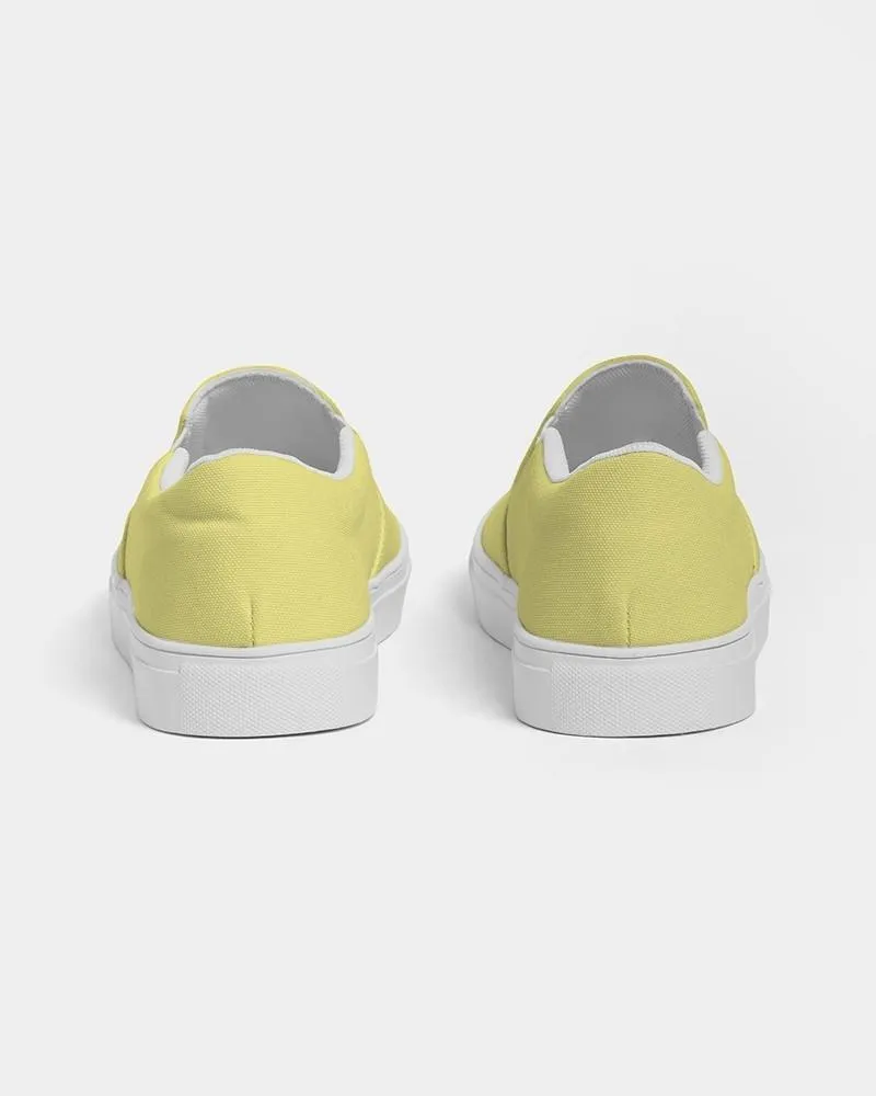 Pastel Yellow Slip-On Canvas Sneakers | Women's | Bright Pastel Yellow | C0M0Y60K0