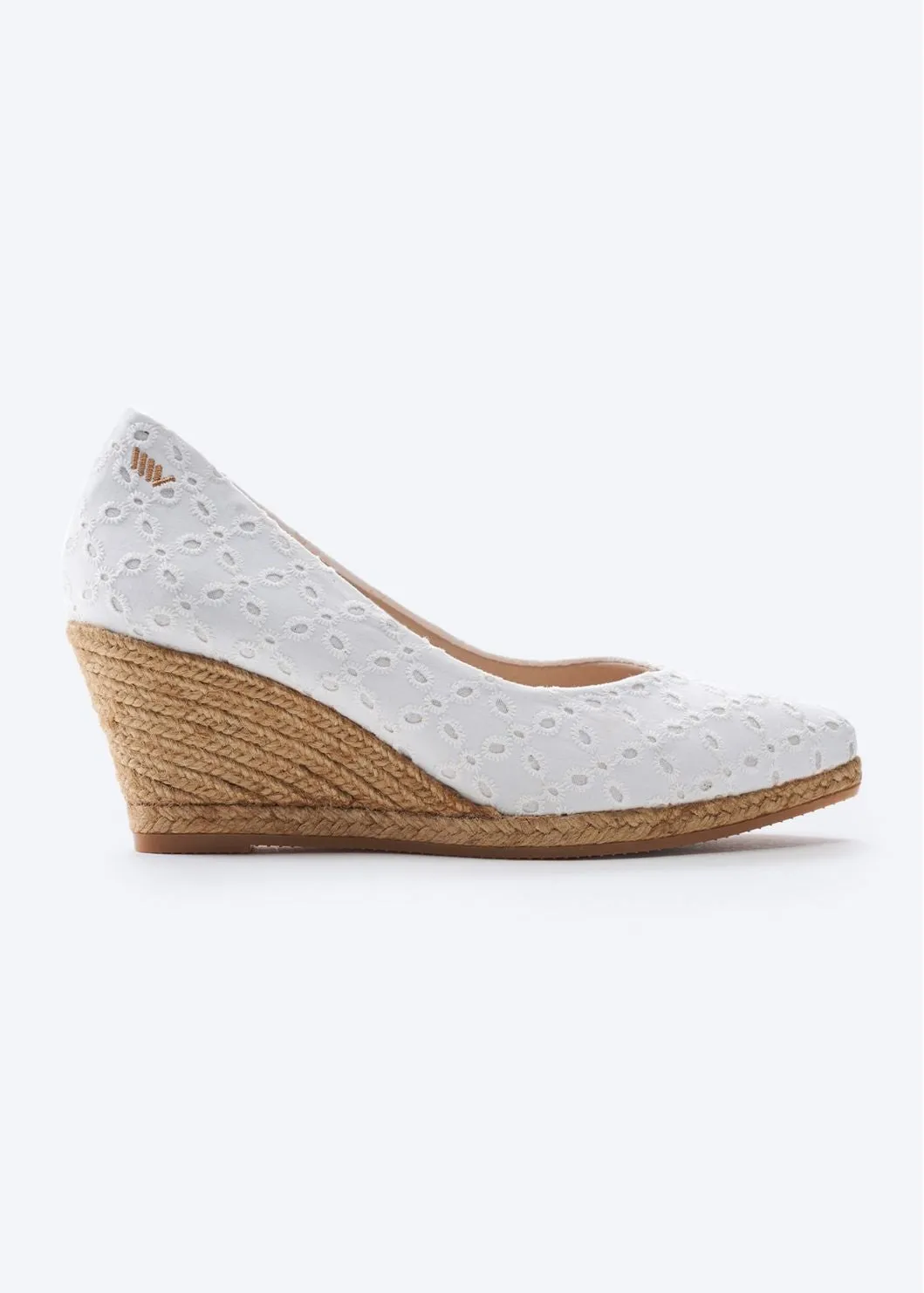 Roses Limited Edition Canvas V Cut Espadrille Wedges