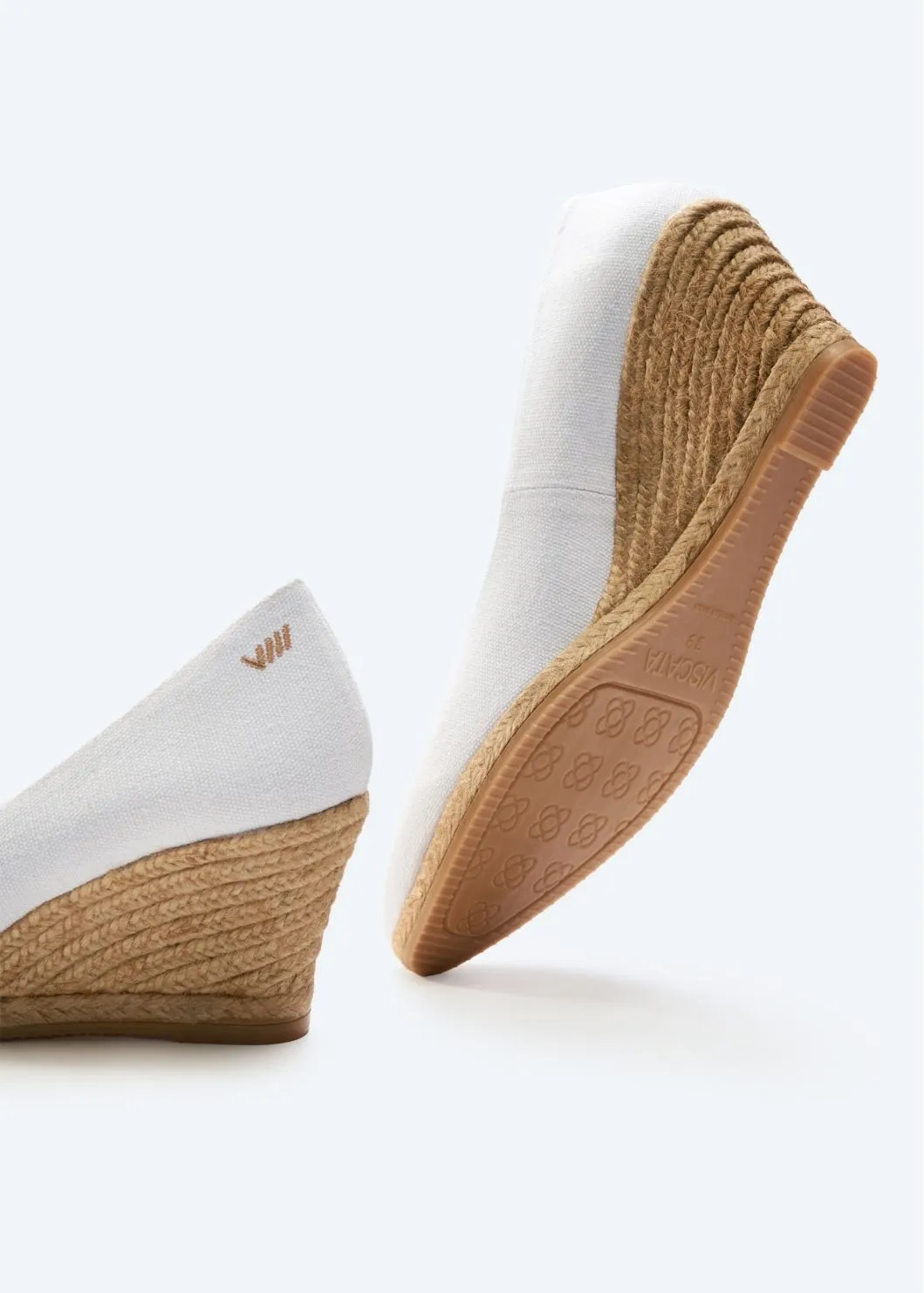 Roses Limited Edition Canvas V Cut Espadrille Wedges