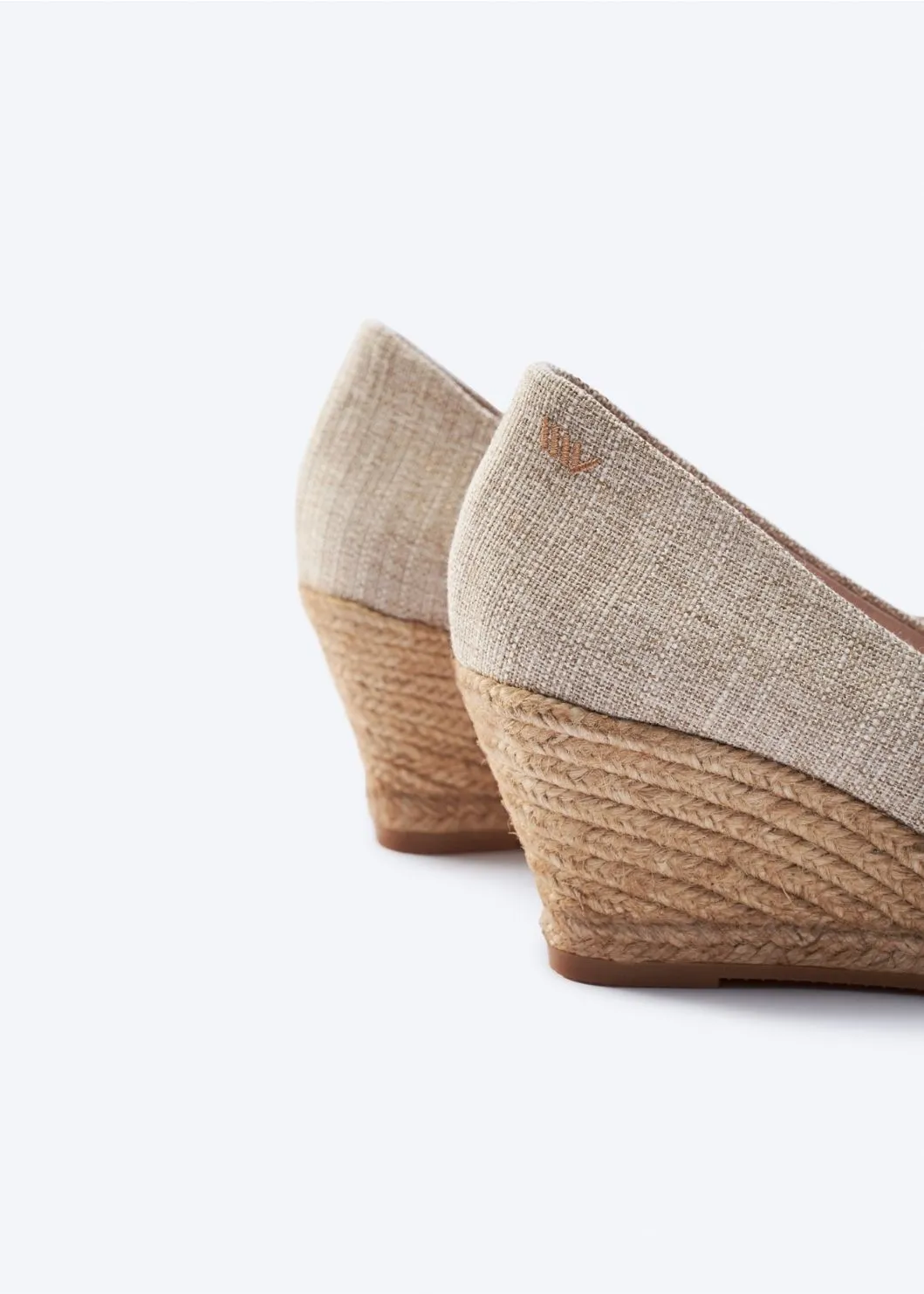 Roses Limited Edition Canvas V Cut Espadrille Wedges