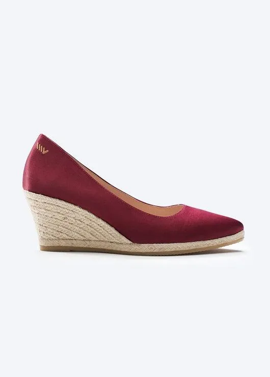 Roses Limited Edition Silk U Cut Espadrille Wedges