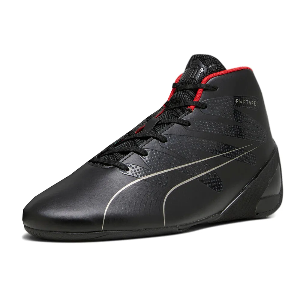 Sf Carbon Cat Mid Graphic Metallic Logo Lace Up Sneakers