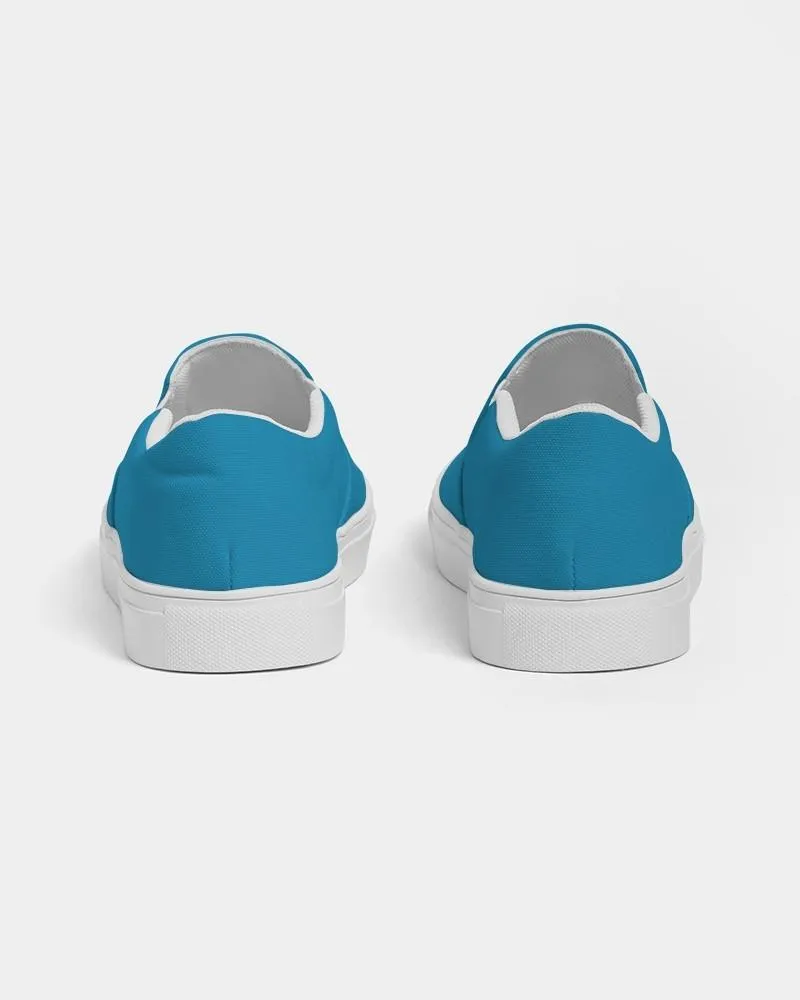 Shaded Cyan Slip-On Canvas Sneakers | Women's | C100M0Y0K30